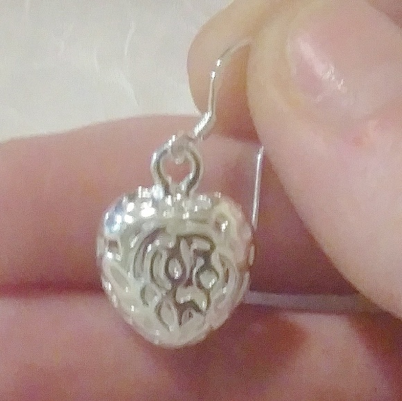 .925 silver Flower People Earrings - Picture 3 of 5